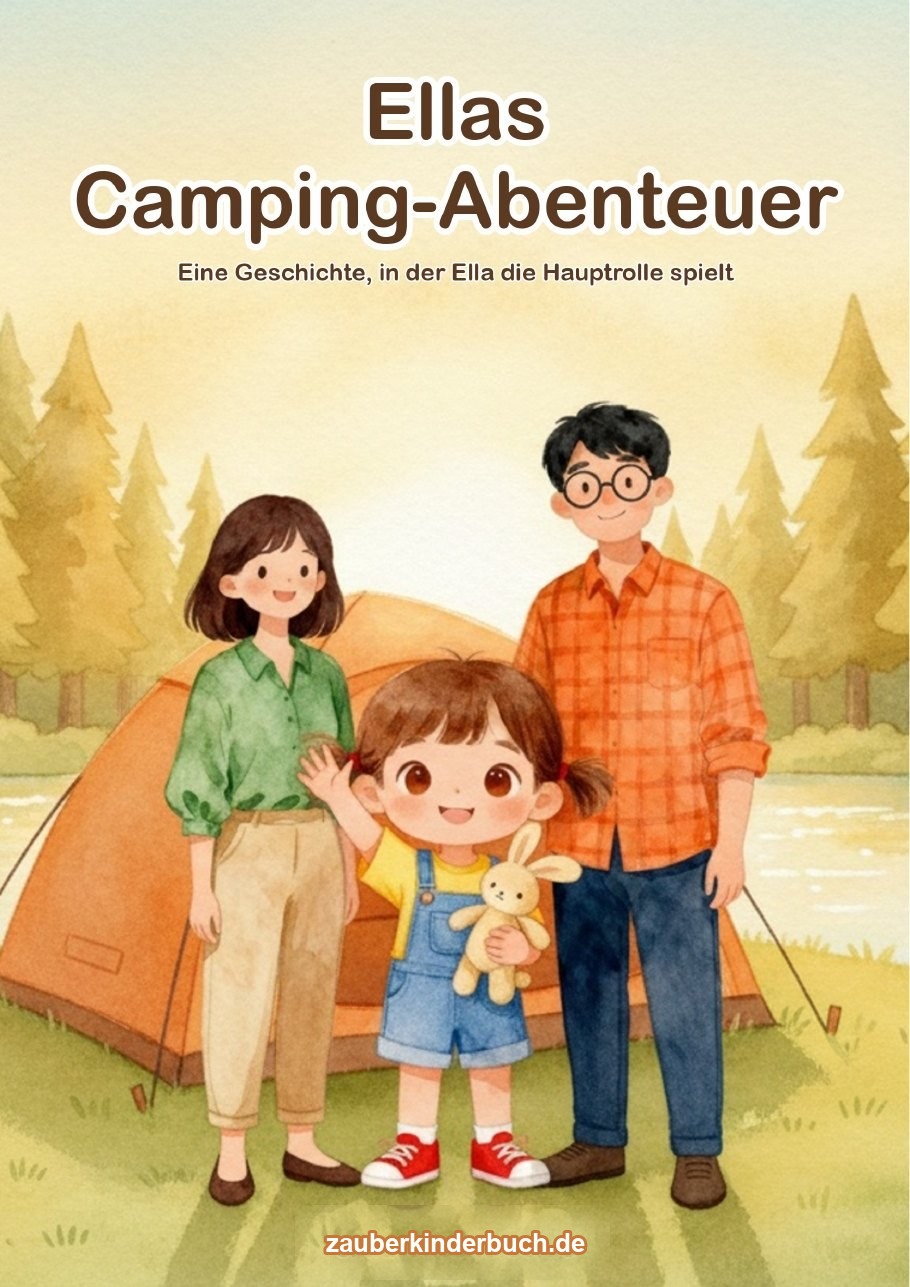 Beispielbuch: Ellas Camping-Abenteuer — personalisiertes Kinderbuch-Cover